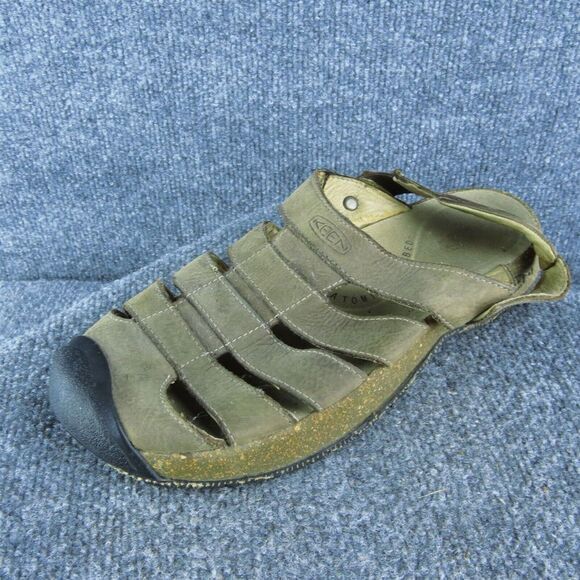 KEEN ‎ Men Fisherman Sandals Size 10.5 Medium Brown Leather Pull On - Picture 1 of 10